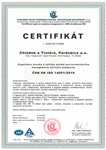 Certifikát ISO 14001