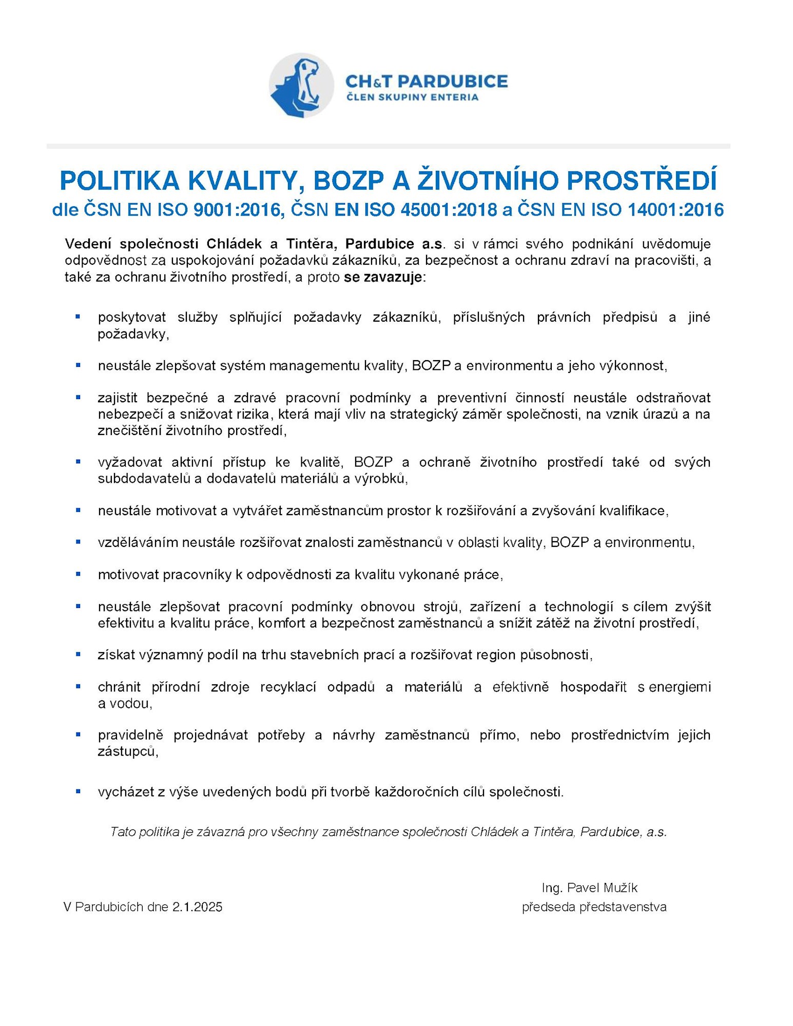 Politika ISŘ 2025